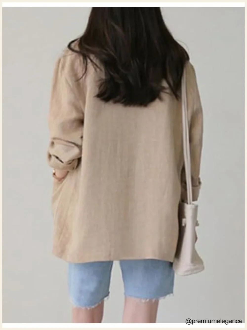 Womens Linen Blazer Casual Lightweight Long Sleeve Spring Summer Jacket
